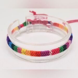 Men's bracelet striped punk hemp new e63